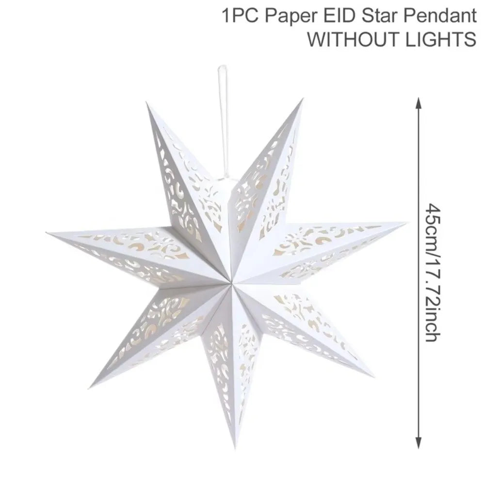 45cm Hollow Star Paper Christmas Lantern Hanging Light Cover Christmas Lantern Shade Zpaxo
