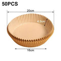 50pcs/set Disposable Air Fryer Paper Liner 20CM Oil-proof Water-proof Airfryer Disposable Cooking Paper Trays Baking Paper Zpaxo 50pcs-Round