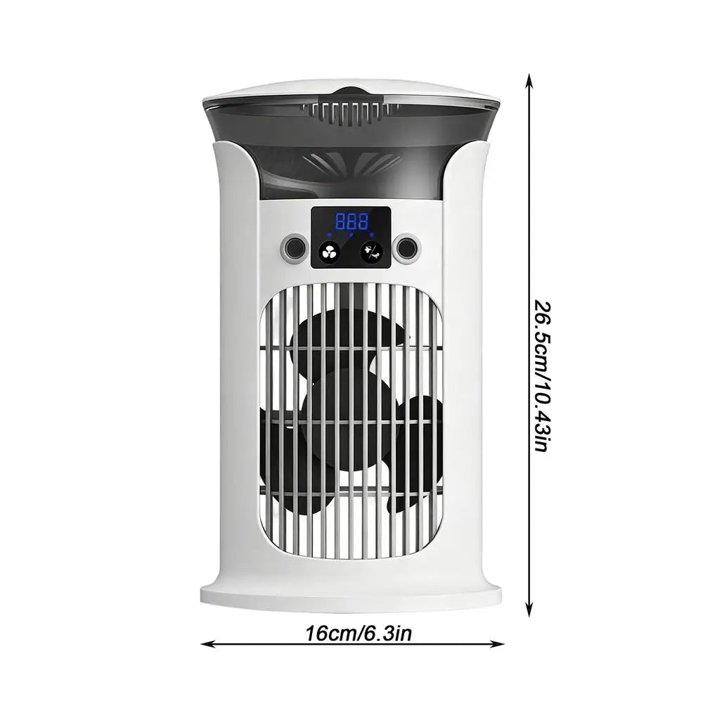 Portable Cooling Fan 3-Speed Adjustable USB Misting Humidifier Desk