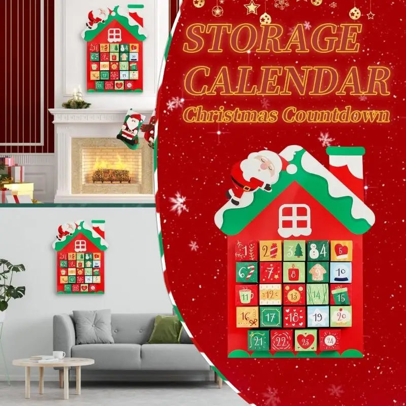 Interactive 24 Window Christmas Countdowns Hanging Ornament Snowman