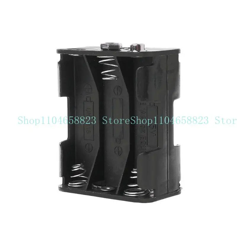 6x AA 1.5V Battery Clip Slot Storage Holder Box for Case 6xAA Batteries Stack Connector Double Side Buckle Box Zpaxo Black China Mainland
