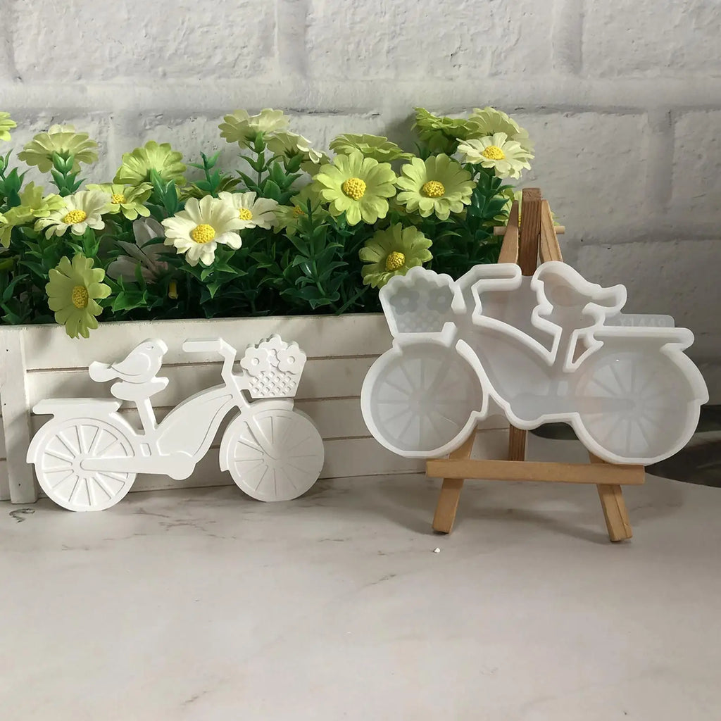Silicone Mold Bird Bike Candle Making Molds Resin Casting Soap Wax