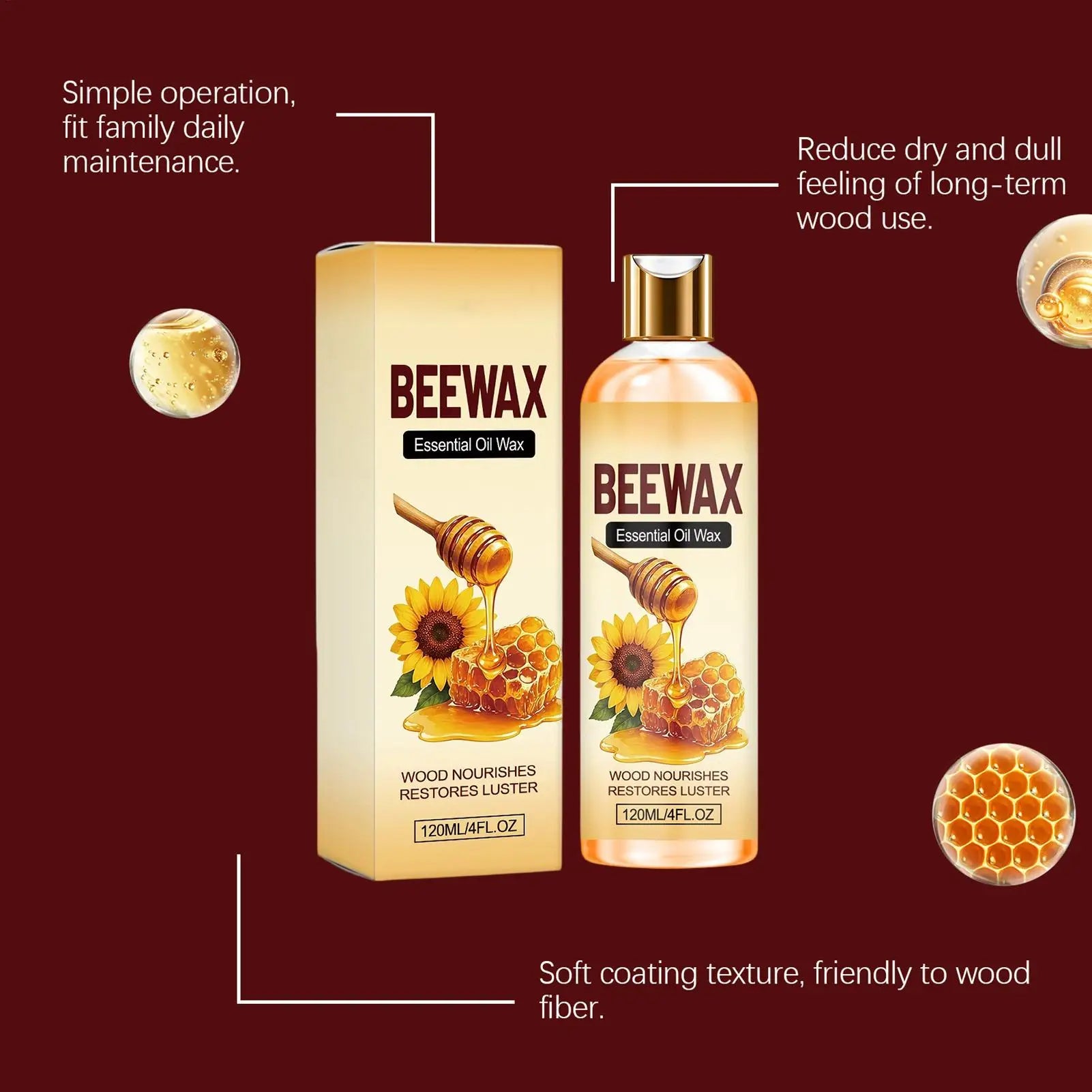 Furniture Wax Waterproof Protection Wood Polishing Bee Laminate Door