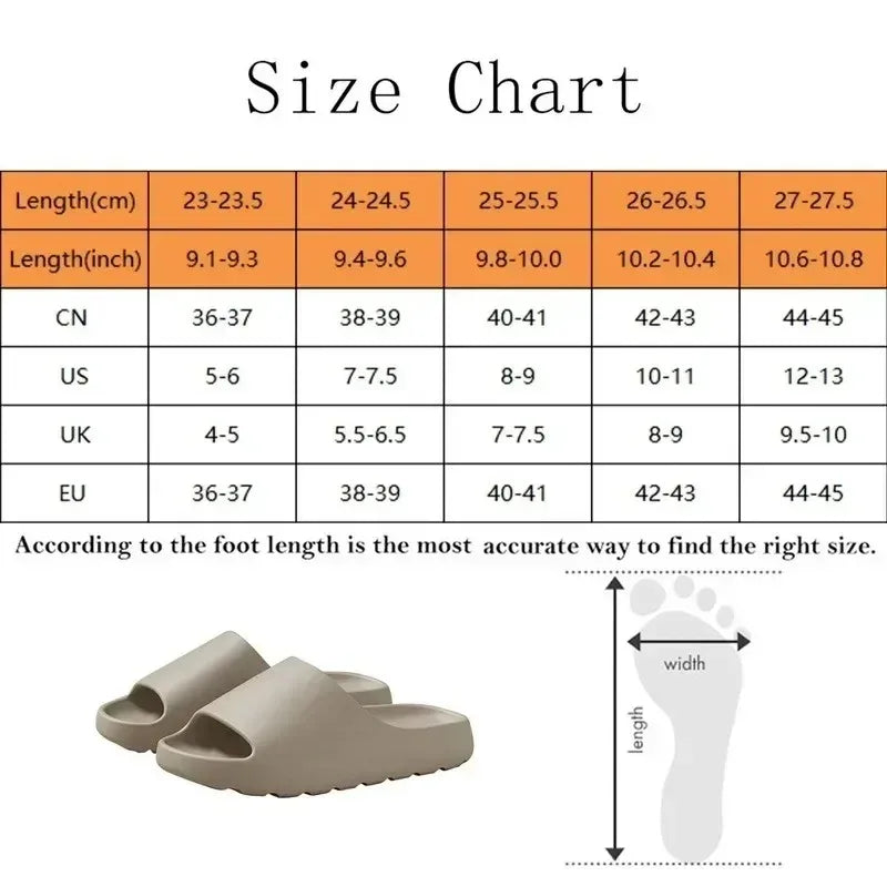 EVA House Slippers Soft Thick Soled Fashion Slides Beach Sandals Men