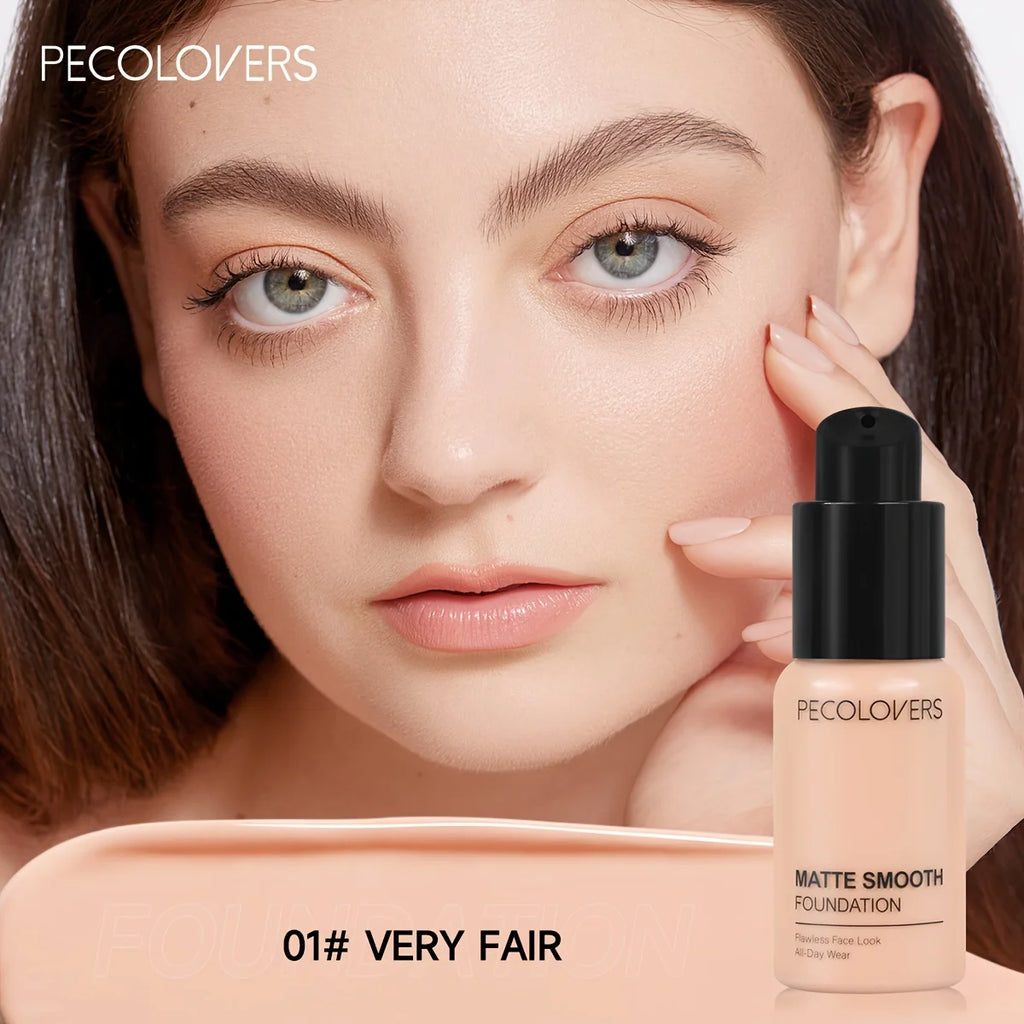 Matte Smooth Foundation Liquid -Multi-Tone Nature Effect, Enhanced Coverage with Use, Universal Skin Compatibility, All-Day Wear Zpaxo 01