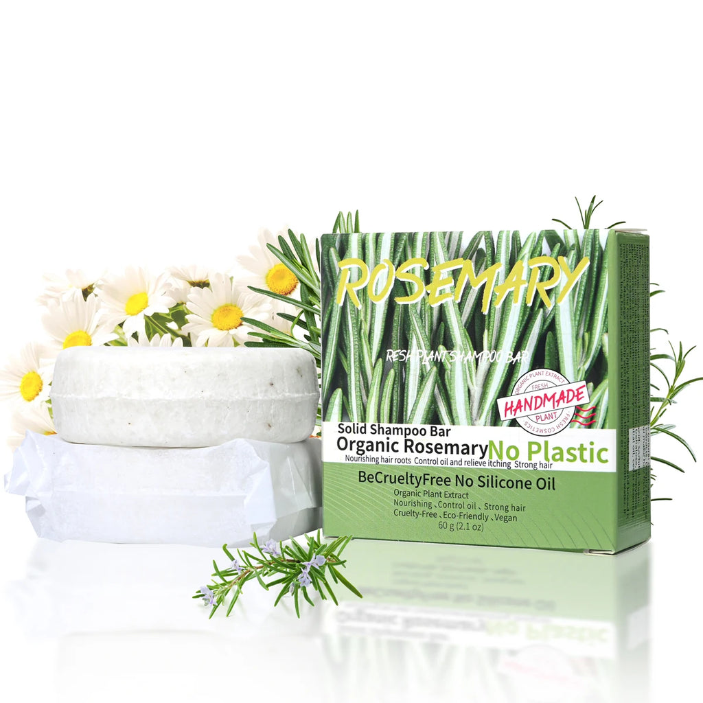 60g Natural fragrance rosemary shampoo soap, handmade soap oil control and dandruff removal soap for both men and women Zpaxo