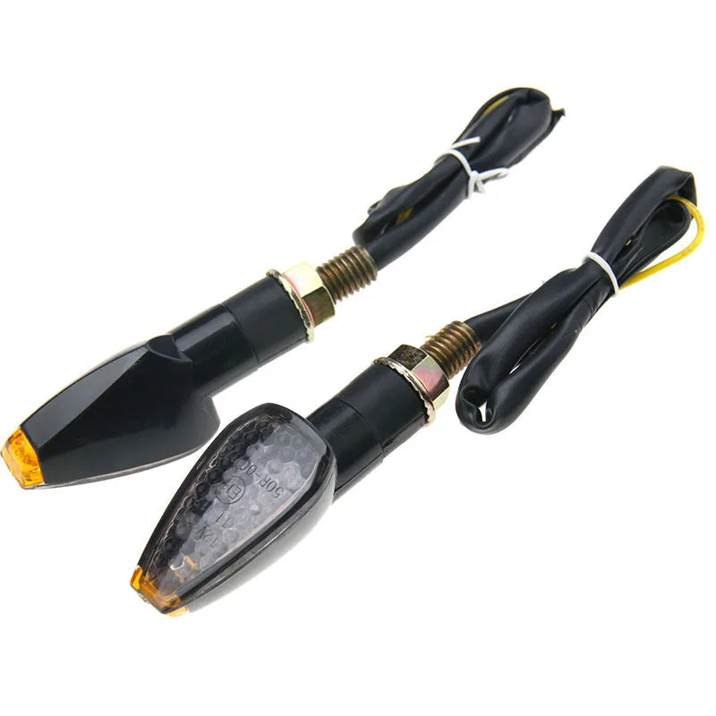 2 Universal Flashing Turn Signals Motorcycle LED Lights Rear Blinker