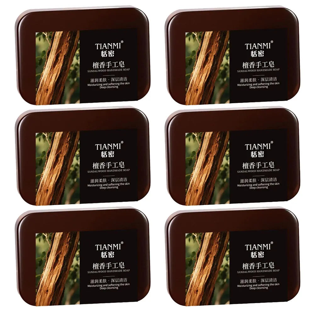 Sandalwood Handmade Bar Soap – Moisturizing Body Soap for Men & Women Handmade Bar Soap Zpaxo 6pcs Sandalwood Soap