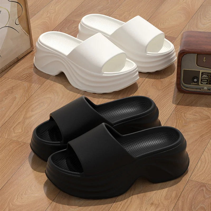 Women's EVA Platform Slippers Women Thick Sole Non Slip Beach Slides