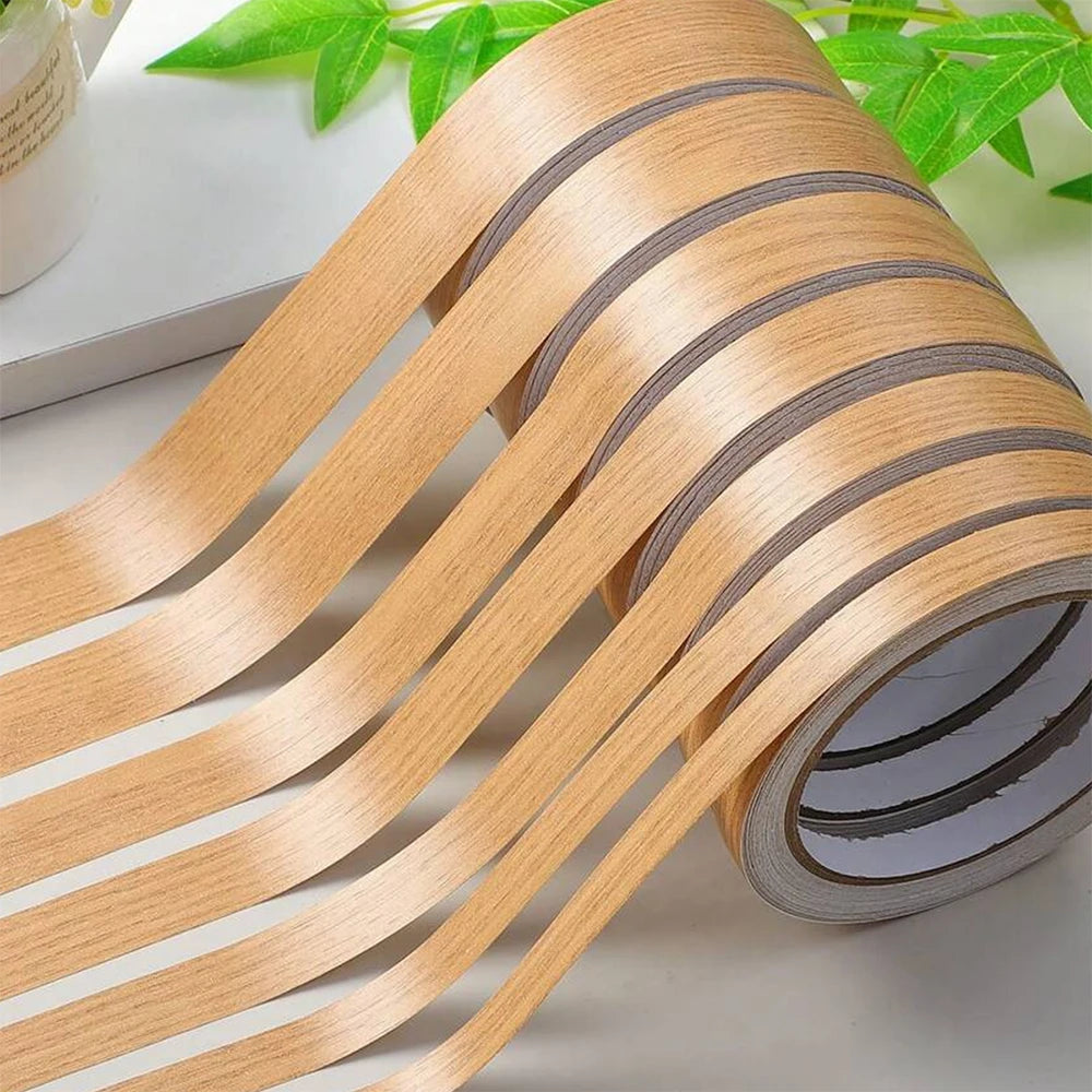 1Roll 10m Furniture Self-adhesive Edge Banding Tape Wood Grain for Refurbishment Cabinets Seams Repair Door Frames Wall Decor Zpaxo