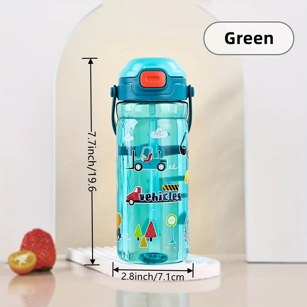 18.6 oz Cute Portable Kettle with Straw, 550ml Large Capacity Leak-Proof Drinking Cup for Outdoor Sports, Travel & Cam Zpaxo