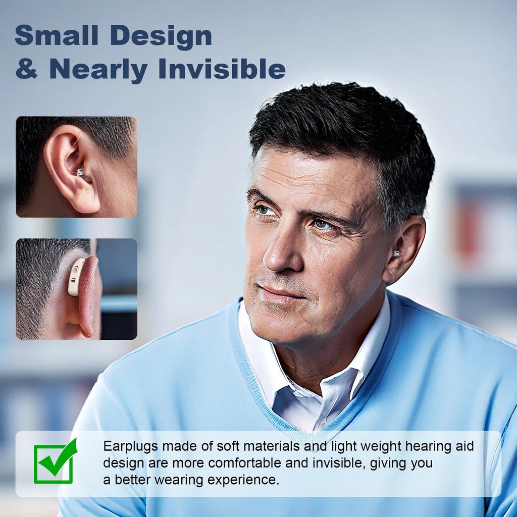 Mini Rechargeable Hearing Aid Aids Elderly Amplifier Magnetic