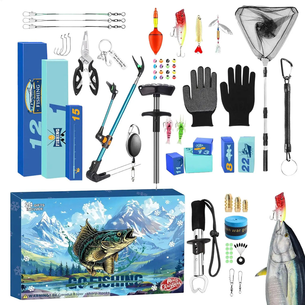 Fishing Advent Calendar 2025 24 Day Christmas Countdown Box