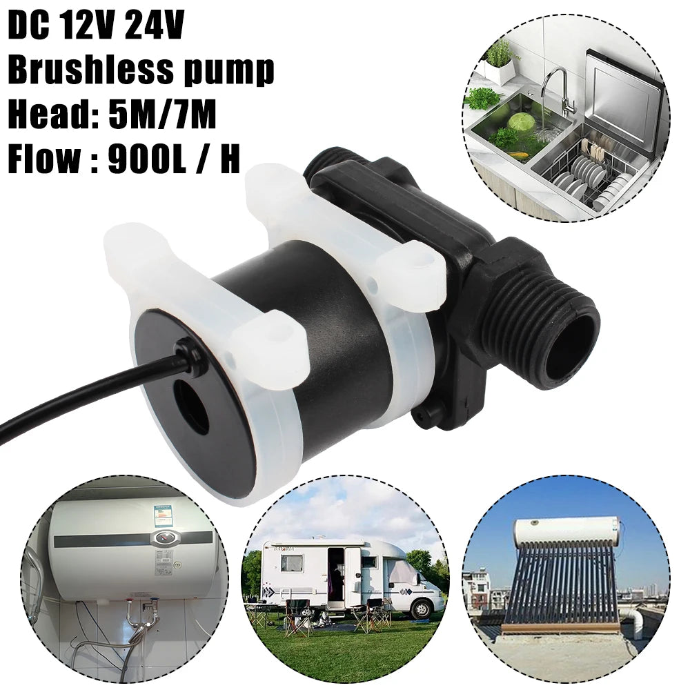 Water Heater Shower Floor Heating Booster Pump DC 12V 24V Brushless