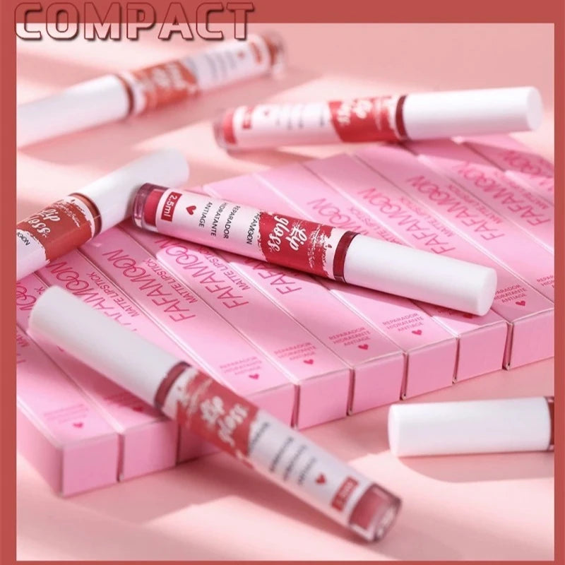 Rose Red Matte Liquid Lipstick Waterproof Lasting Lip Glaze