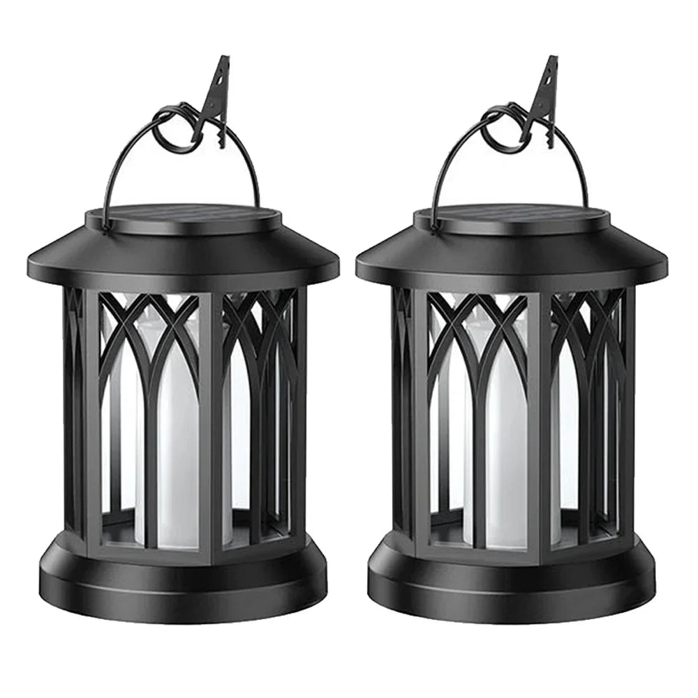 Flame LED Solar Hanging Lantern | IP65 Waterproof Garden Light