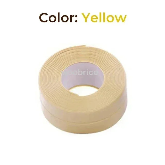 Sealing Waterproof Tape Bathroom and Kitchen Border Tape in The Bath Anti-mildew Caulking Sealed Waterproof Isolate Tape Sticker Zpaxo yellow 3.2m 3.8cm
