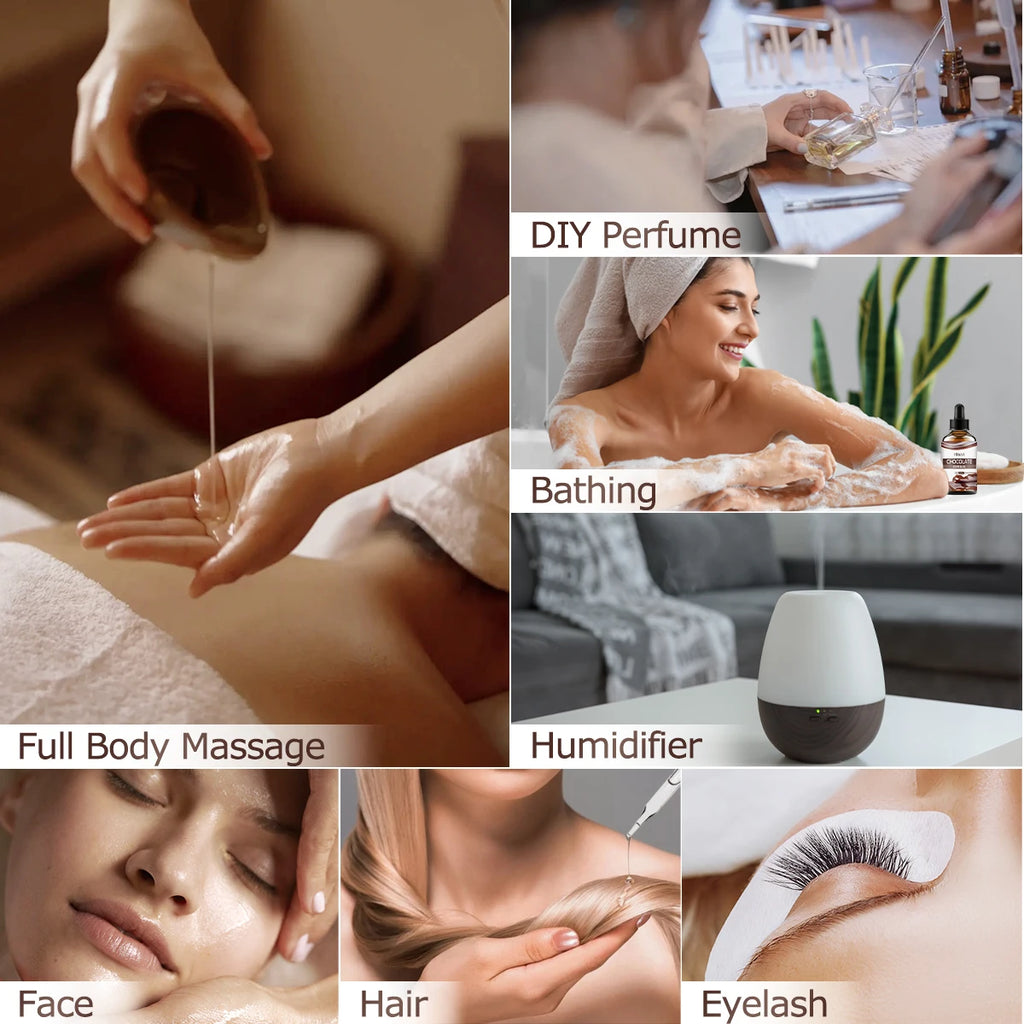Chocolate essential oil has a sweet and mellow fragrance and is suitable for body massage and hair care. Zpaxo