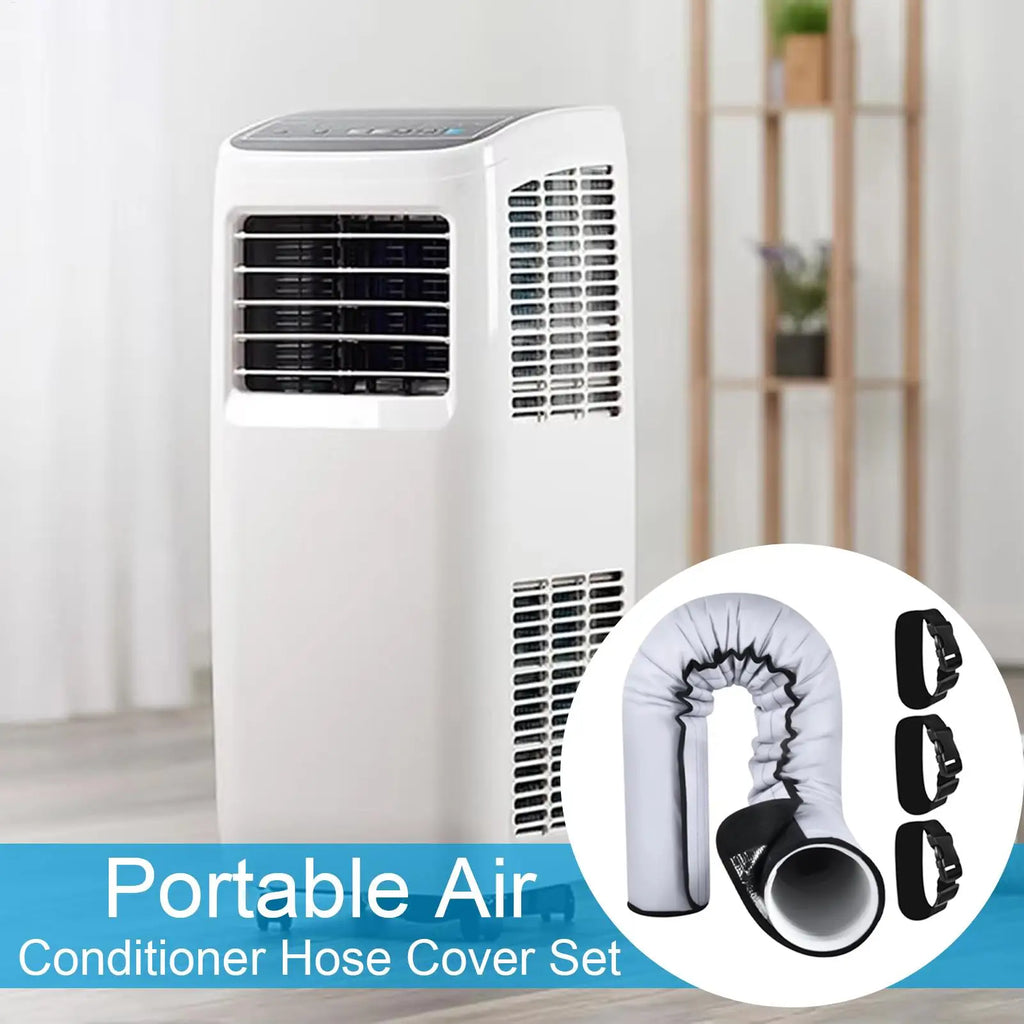 Triple Layer Insulation Sleeve For Portable Air Conditioner Exhaust Hose Flexible Duct Vent Cover With Adjustable Straps Zpaxo