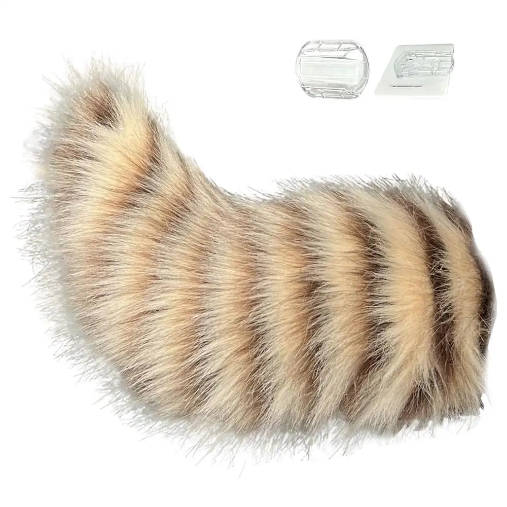 Moving Furry Tail Remote Control Wagging Plush Animal Car Trunk Zpaxo C
