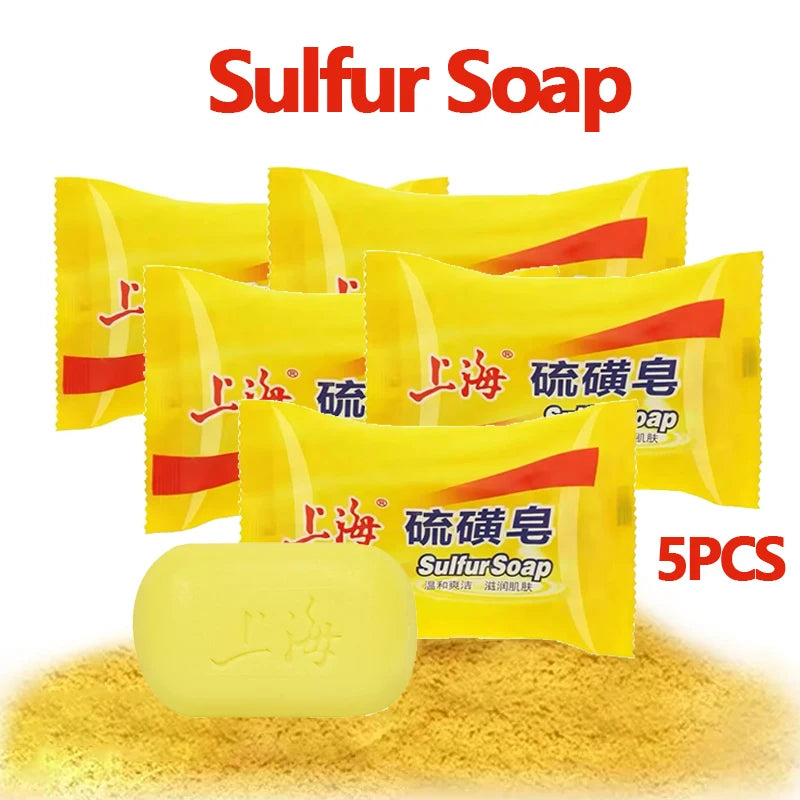 Shanghai Sulfur Soap – Deep Cleansing Face & Body Bar 3/5 Pack Sulfur Bar Soap Zpaxo