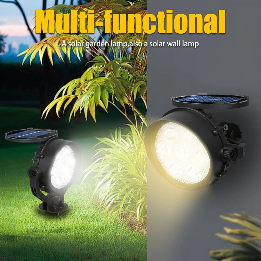 7 LED Solar Garden Spotlight – IP65 Dimmable Outdoor Lawn Light