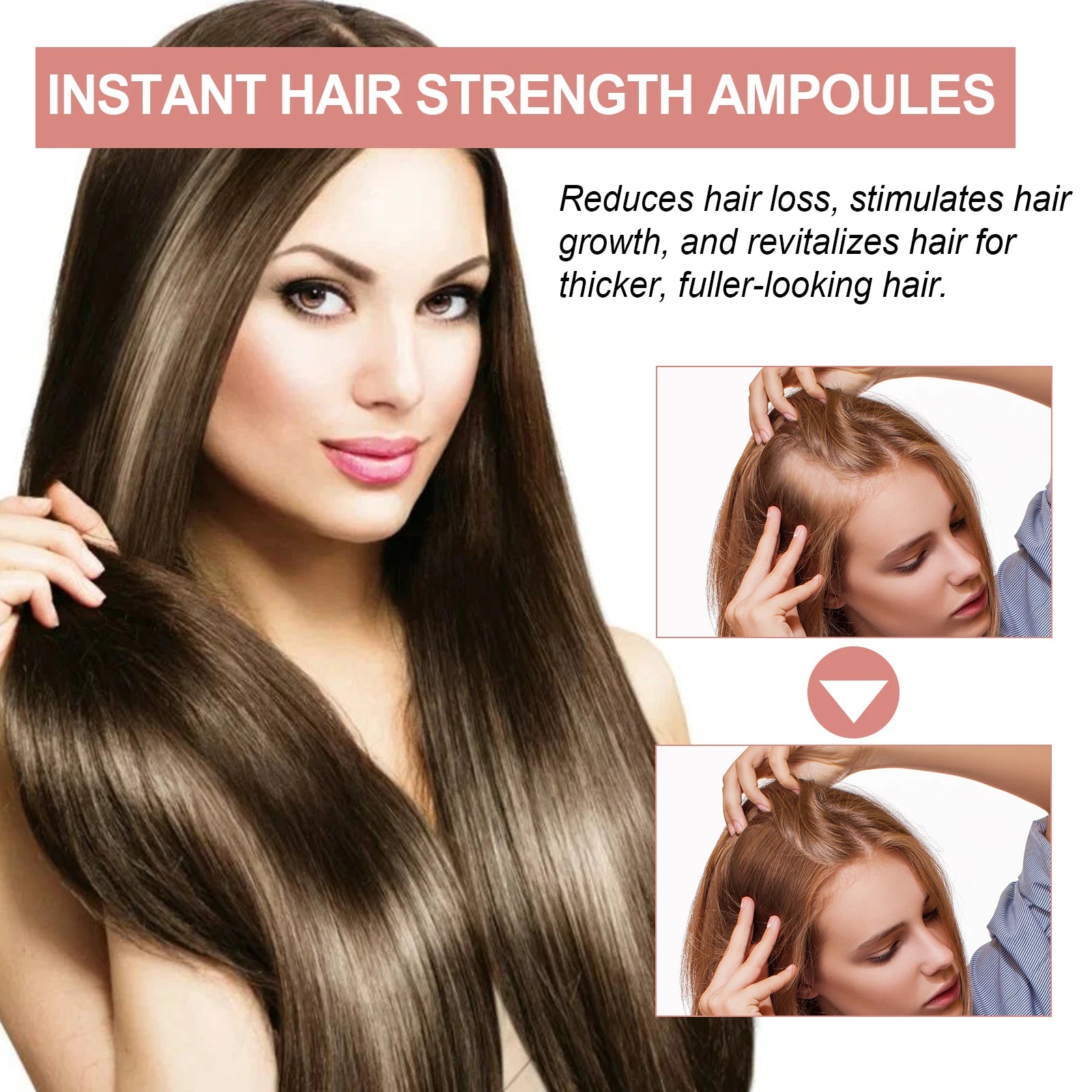 Hair Growth Ampoules Regrowth Anti Hair Loss Repair Split End Dry Damaged Hair Essential Oil Nourishing Scalp Portable Hair Care Zpaxo