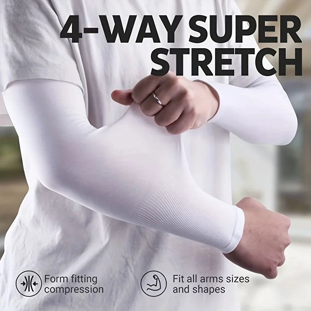 Breathable Sun Protection Sleeves Cooling UV Driving Golfing Fishing