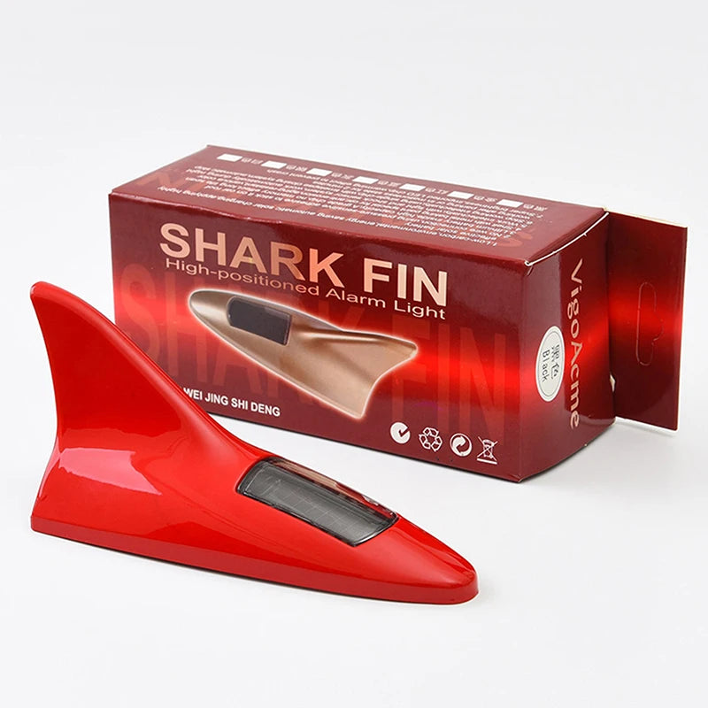 Solar Shark Fin LED Warning Light – Universal Car Roof Mount