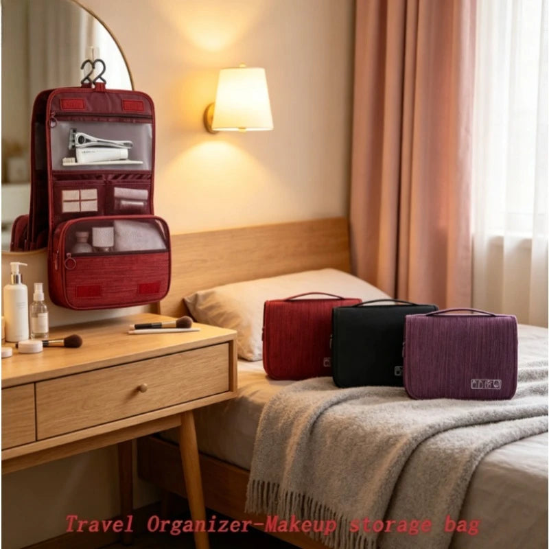 Waterproof Hanging Toiletry Bag Travel Cosmetic Organizer Separate