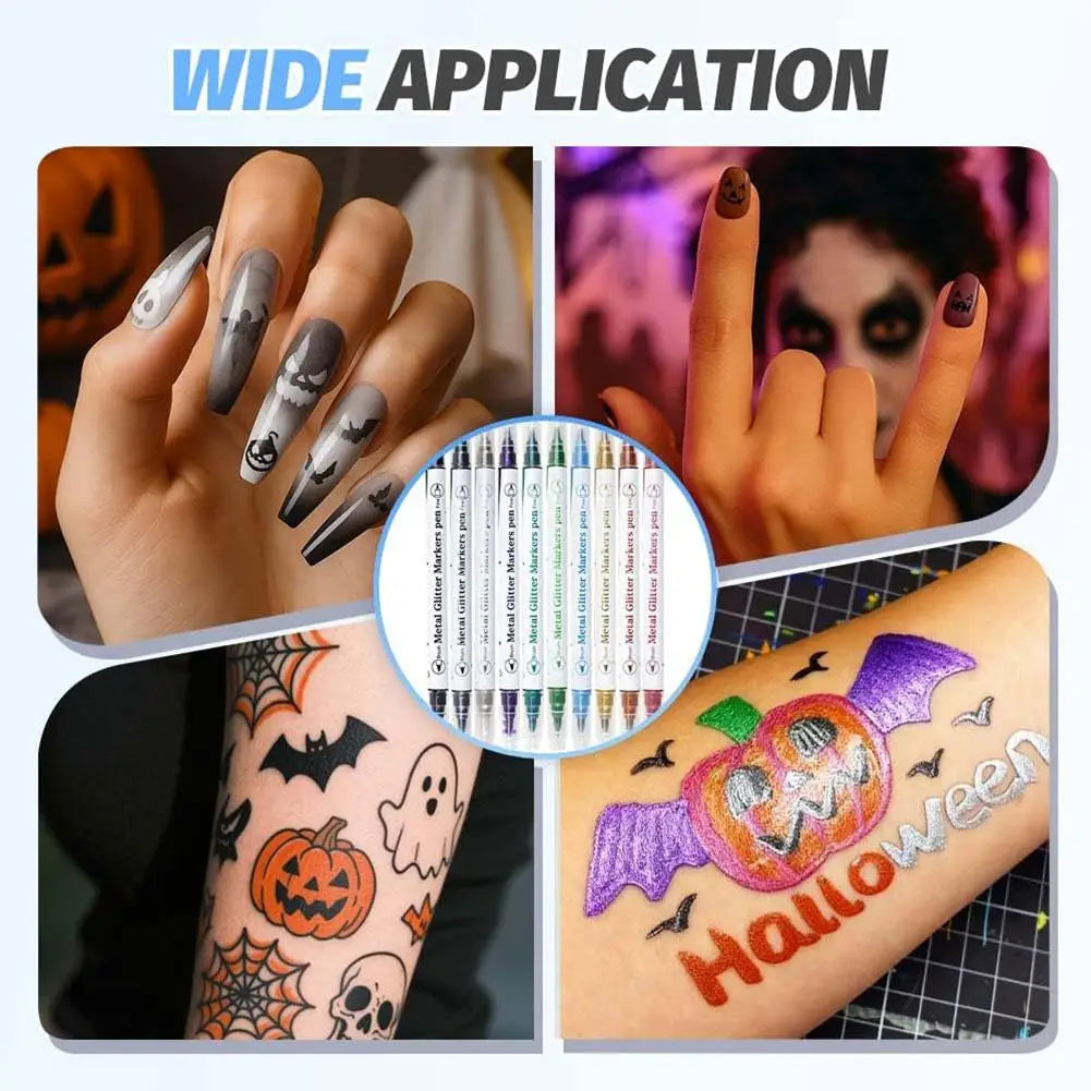 Temporary Tattoo Body Art Pen – DIY Double-Headed Makeup Marker Body Art Pen Zpaxo