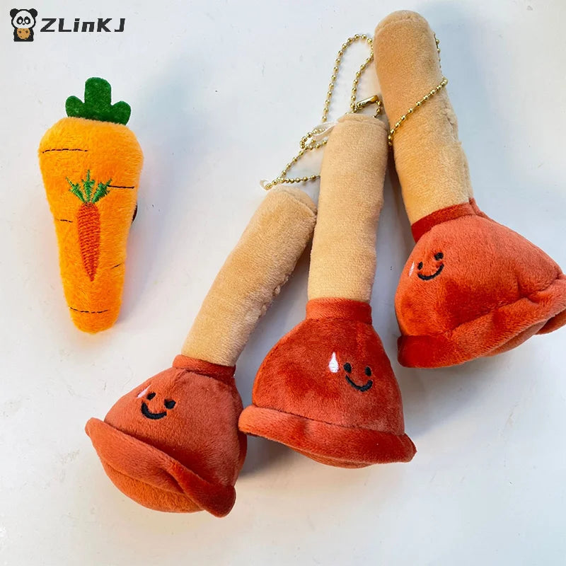 ▶Toilet Stopper Plush Doll Keychain Cartoon Toilet Plunger Filling Stuffed Dolls Keyring Pendant Backpack Charms Bag Decor Gifts Zpaxo