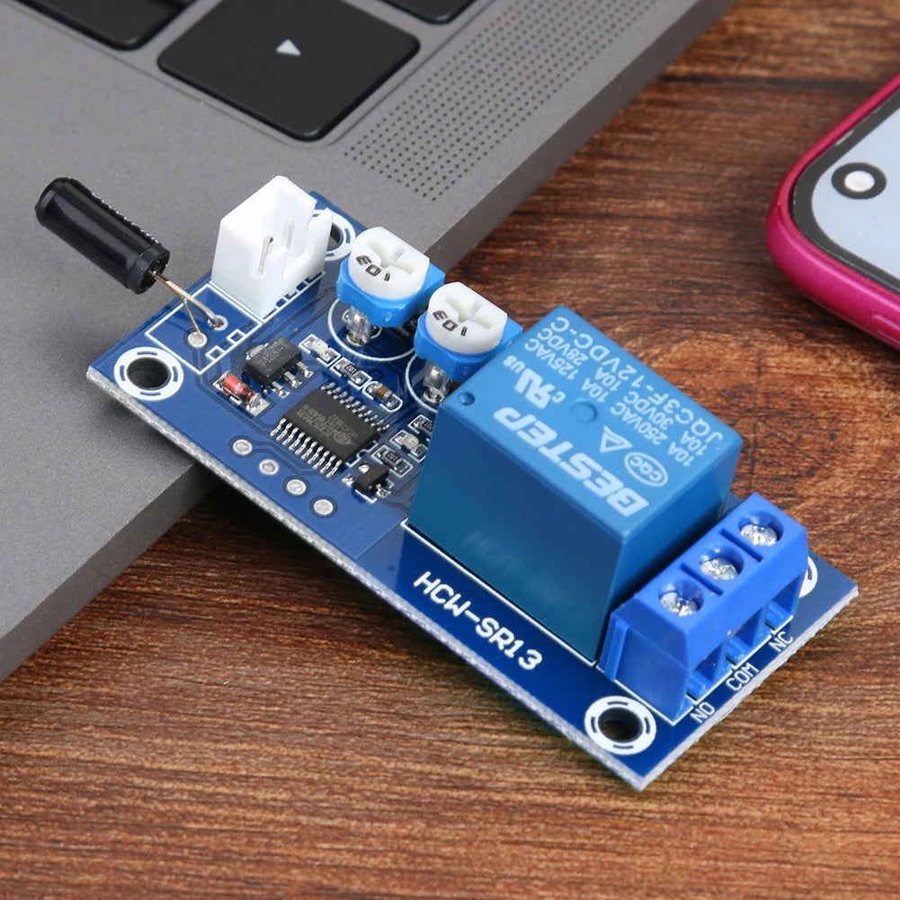 DC 12V Relay Switch Module DIY Alarm System Adjustable Vibration