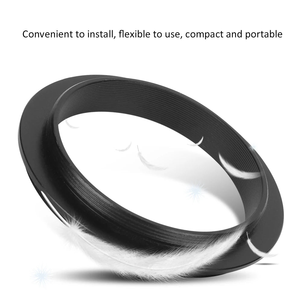 Astronomical Telescope Adapter  M48mm‑ M54mm Adapter  Aluminium Alloy Black Astronomical Telescope Accessory