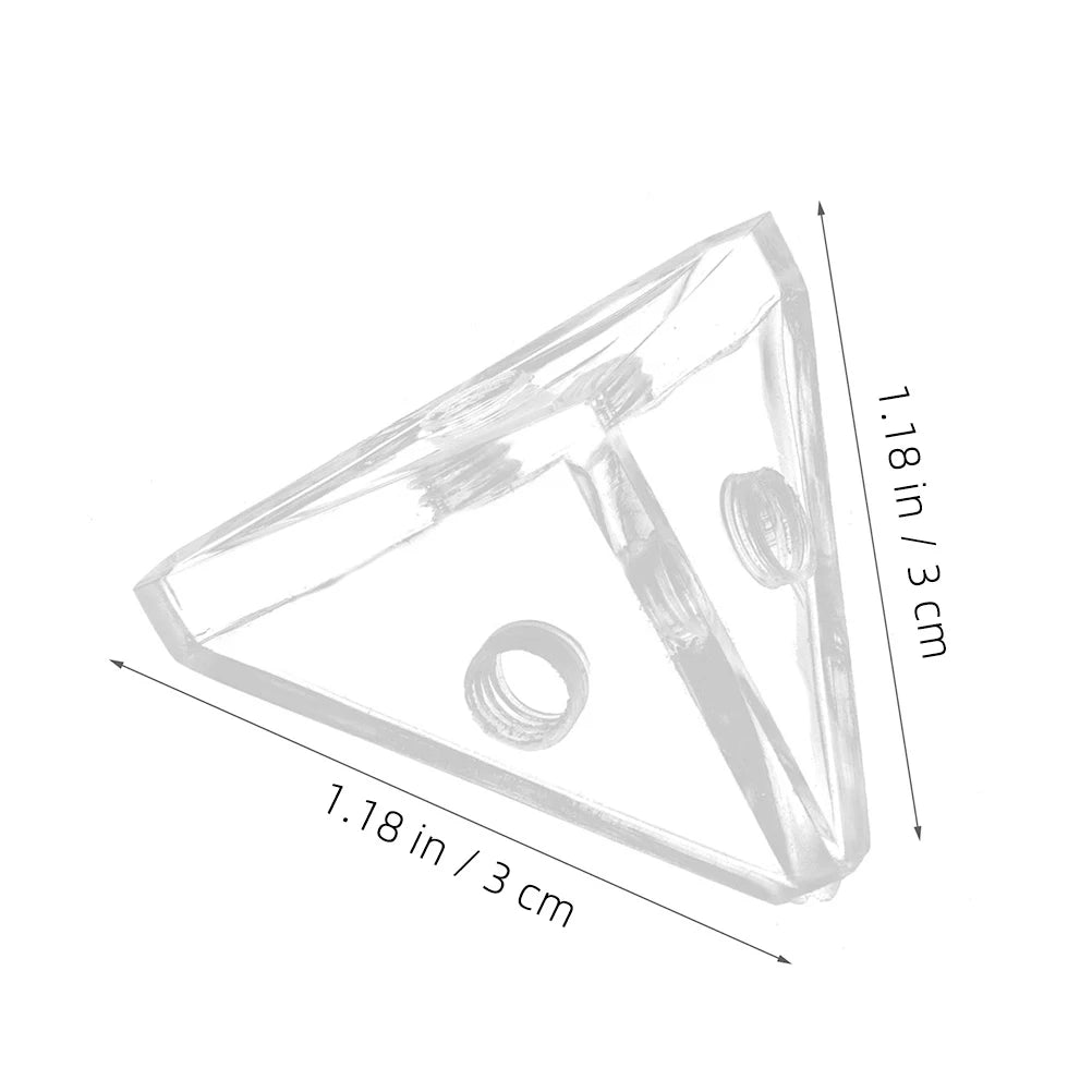 Acrylic Display Case Connectors Triangle Corner Connector Brackets