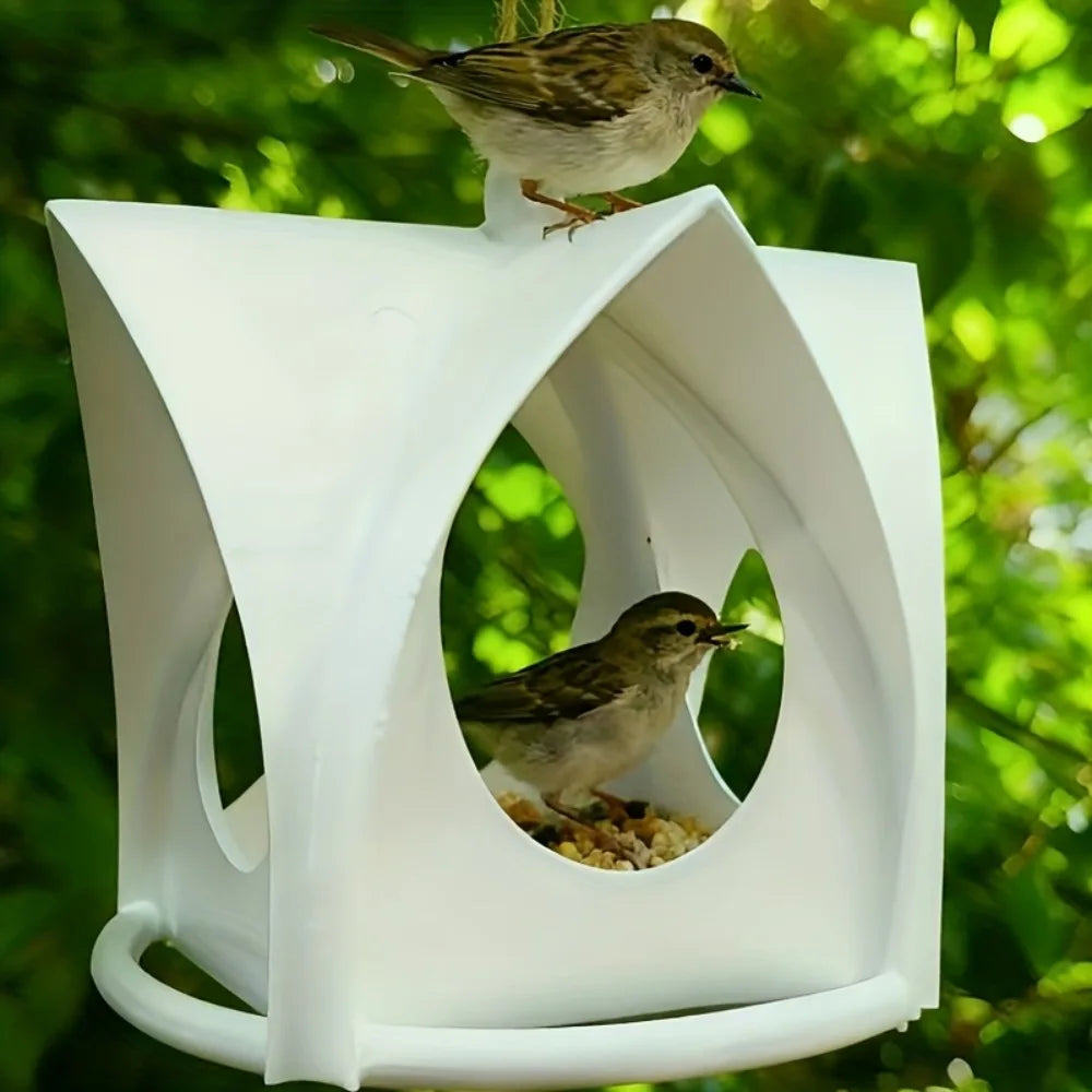 This Small Bird Feeder Features Very Practical Design It Has Canopy