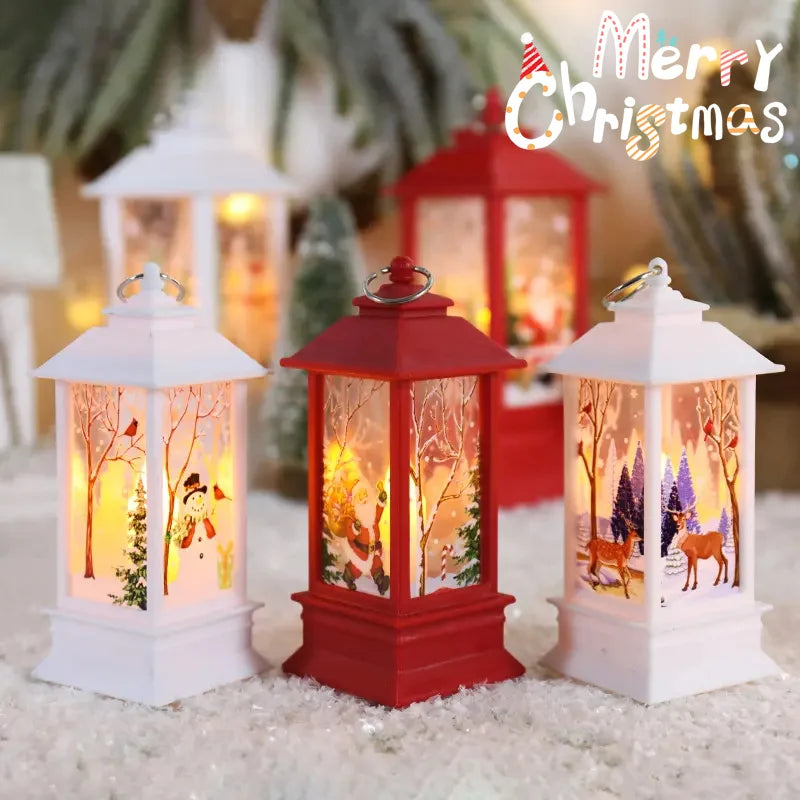 Christmas Light Table Lamp Decorate Lights Presents Santa Snowman