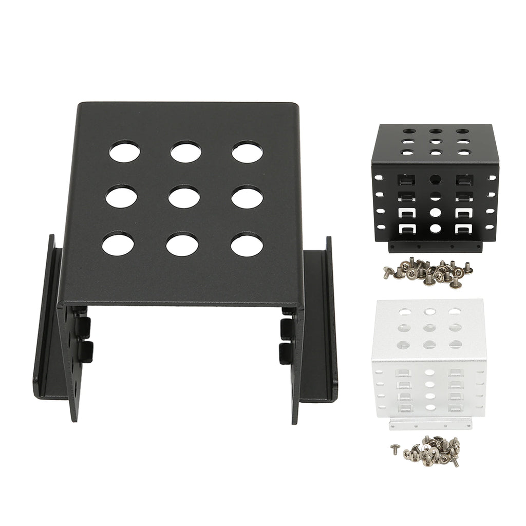 2.5in HDD Mounting Rack Aluminium Alloy Hollow Design High Hardness 2.5in Hard Drive Cage Mounting Adapter for 2.5in IDE HDD SSD Zpaxo