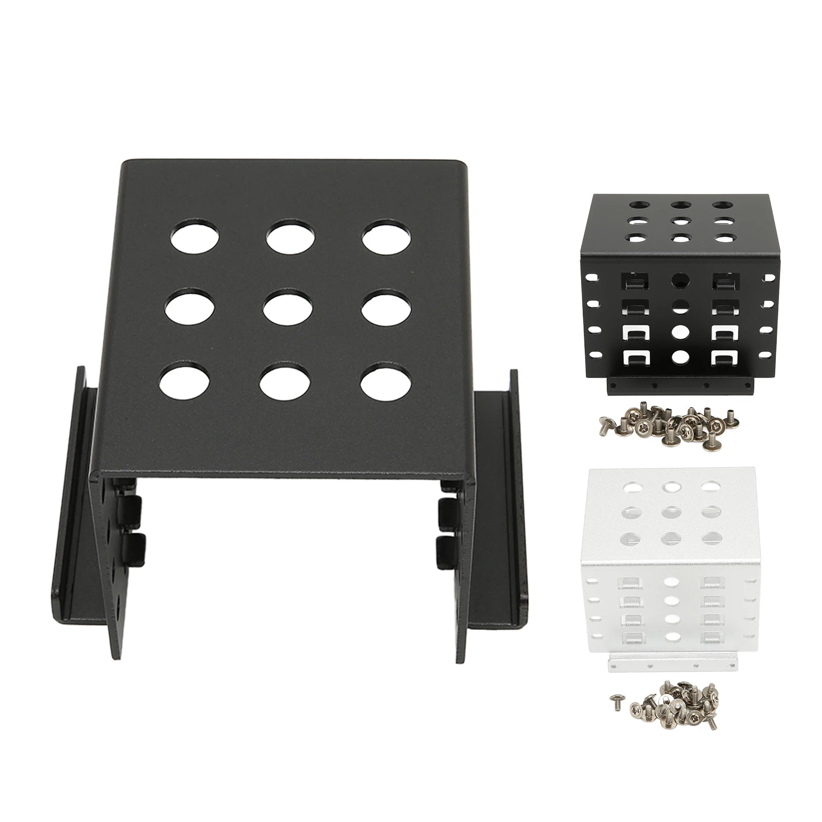 2.5in HDD Mounting Rack HDD Mounting Bracket Kit 2.5in Hard Drive Cage Hollow Design for 2.5in IDE HDD SSD Not Inclube Hard Disk Zpaxo