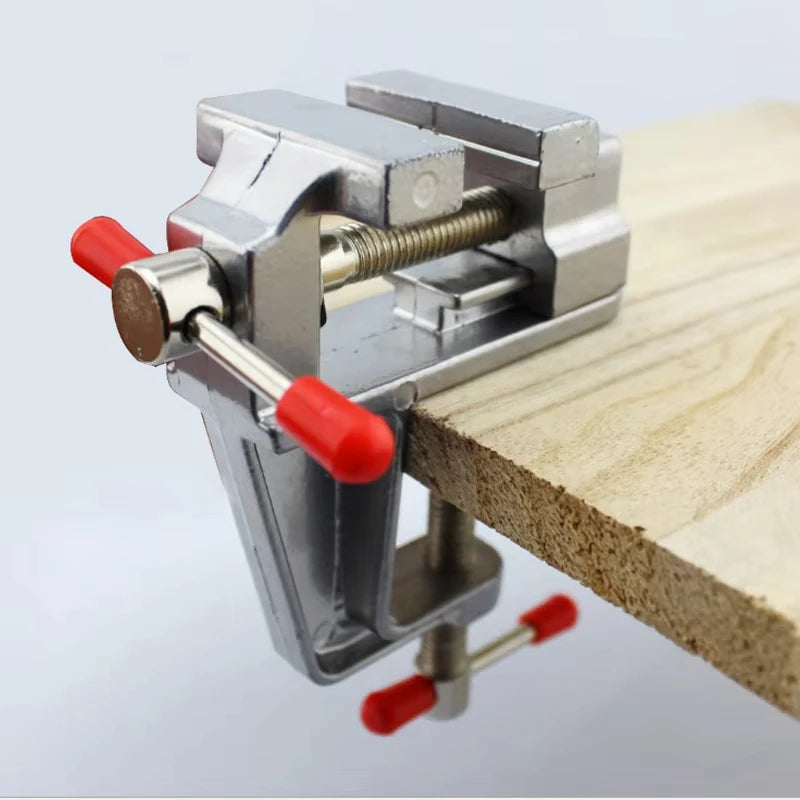 3.5&quot Aluminum Miniature Mini Bench Vise Muliti-Funcational Small Jewelers Hobby Clamp On Table Flat Pliers Tool Vice Zpaxo