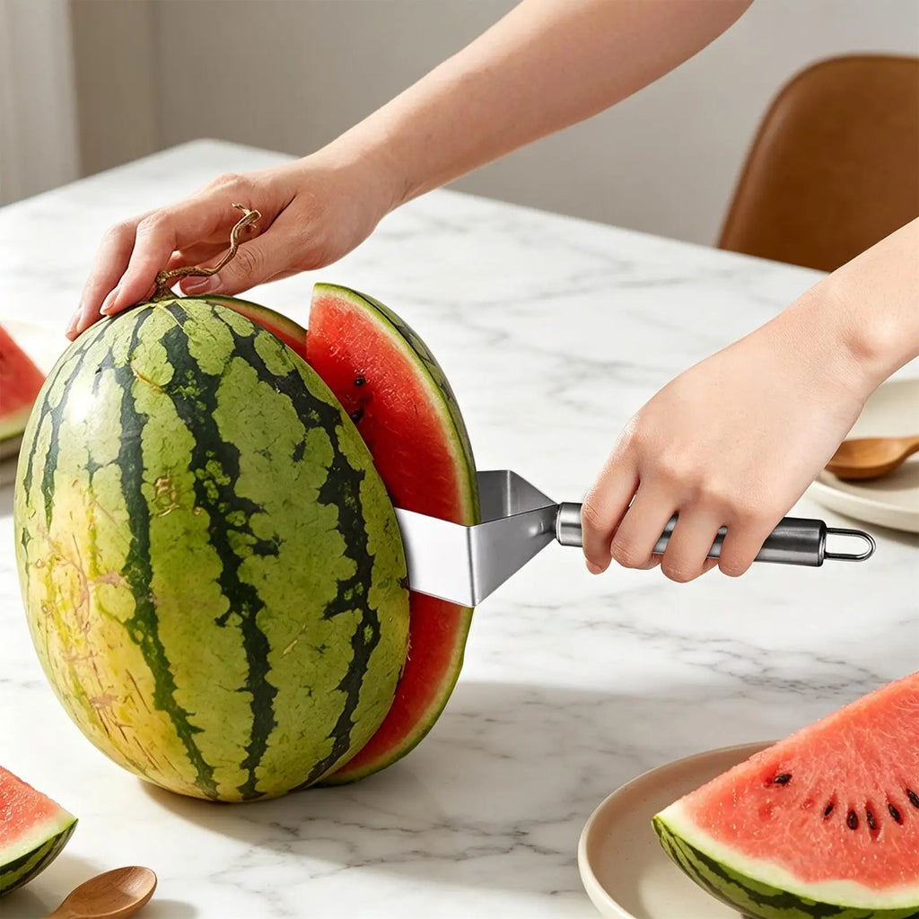 Stainless Steel Triangular Watermelon Slicer & Cutter Tool Fruit Slicer Tool Zpaxo