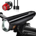 Toptrek Bicycle Light IPX5 Waterproof LED Bike Headlight Cycle Flashlight Handlebar USB Charging MTB Road Cycling Light Sets Zpaxo LF04
