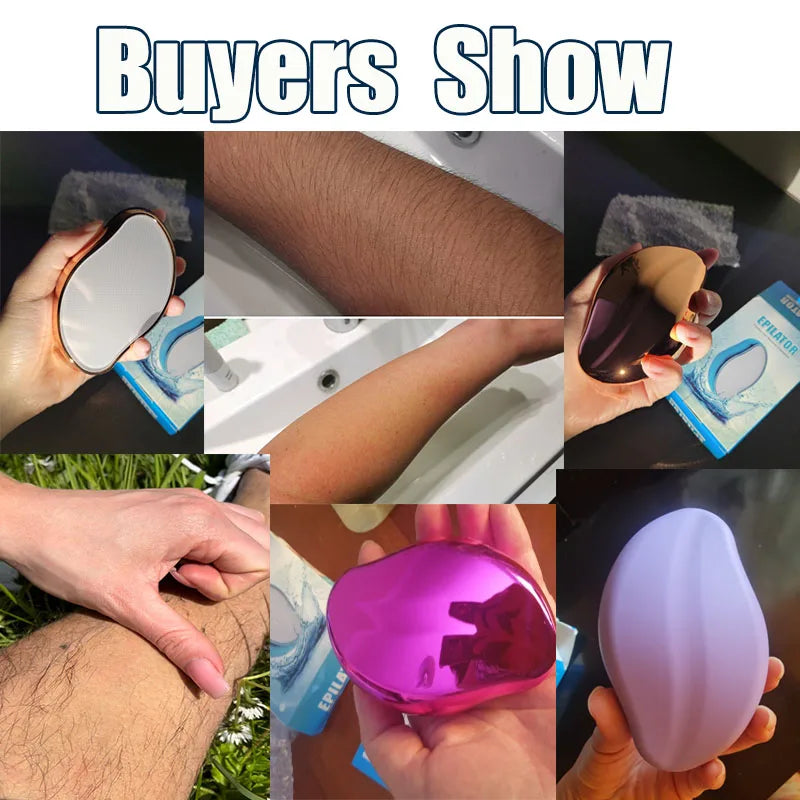 Hair Removal Stone Depilatory Gum Eraser Scrub Netscroll Painless Epilator Beauty Woman Body Crystal Epilator Nano Version Zpaxo