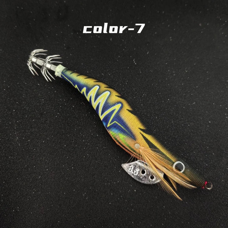 Luminous Wooden Shrimp Squid Hook – Glow Bead Saltwater Lure