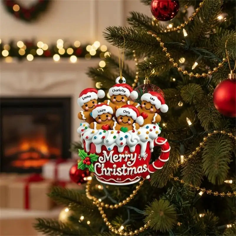 Holiday Decoration Acrylic Gingerbreads Cookie Hanging Ornament
