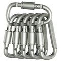 6x Aluminum Alloy Backpack Carabiner Keychain Outdoor Camping Hiking