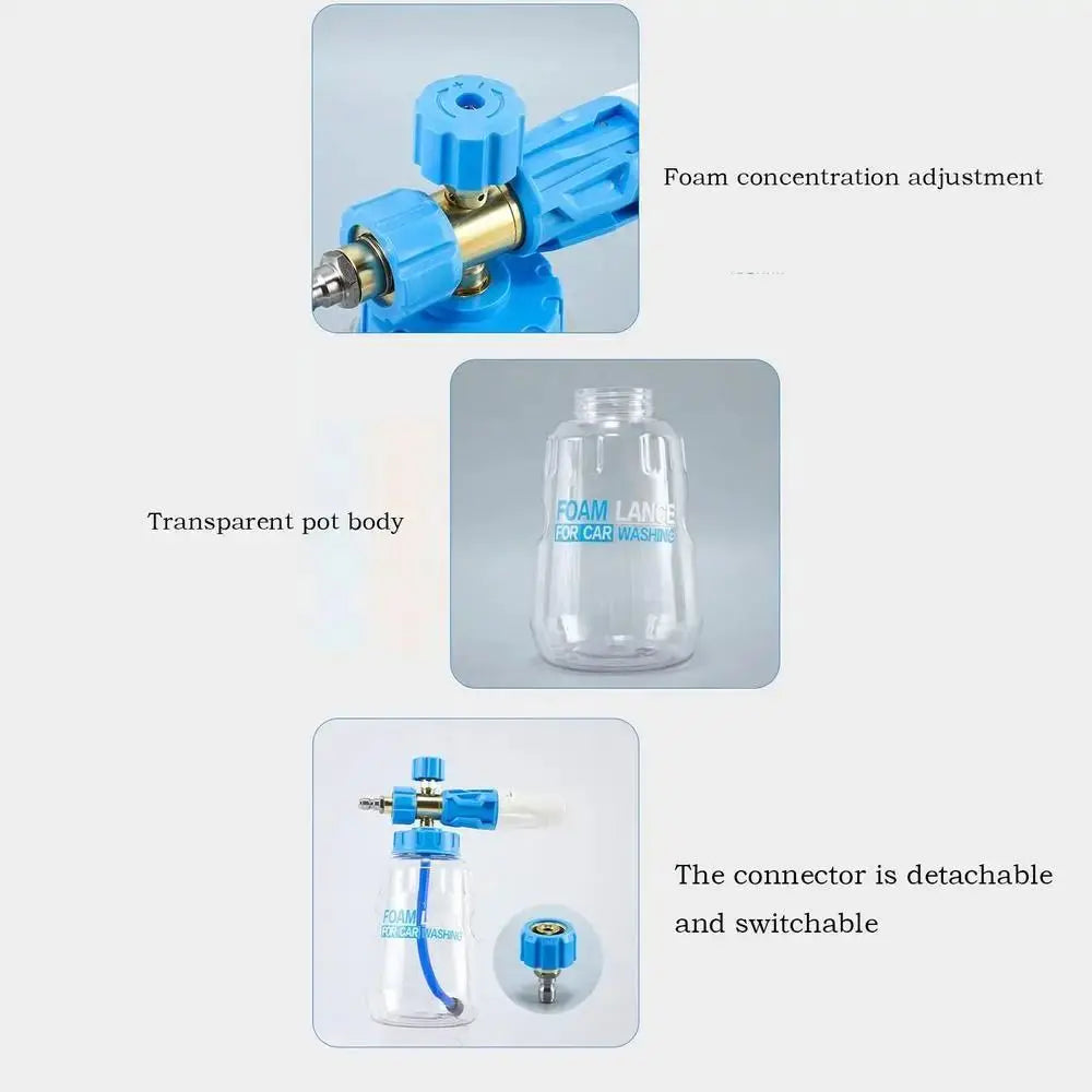 Convenient Thick Handle Car Washer Foam Generator Clear Snow Lance Zpaxo