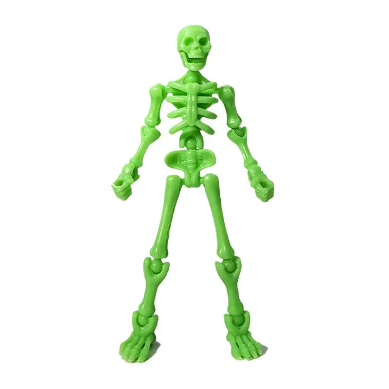 3D DIY Skull Model Assembly Toy – Articulated Mini Skeleton DIY Model Assembly Kit Zpaxo Green