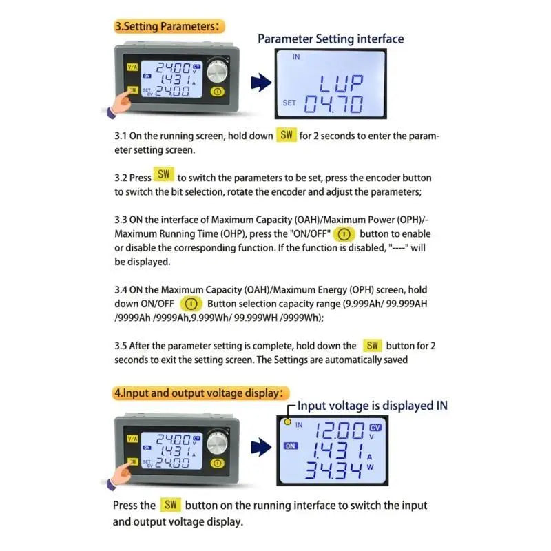 652F SK35H DC5~30V to DC0.6~30V Laboratory Power Supply 4A 35W Converter Voltages Current Adjustable Power Modules Zpaxo