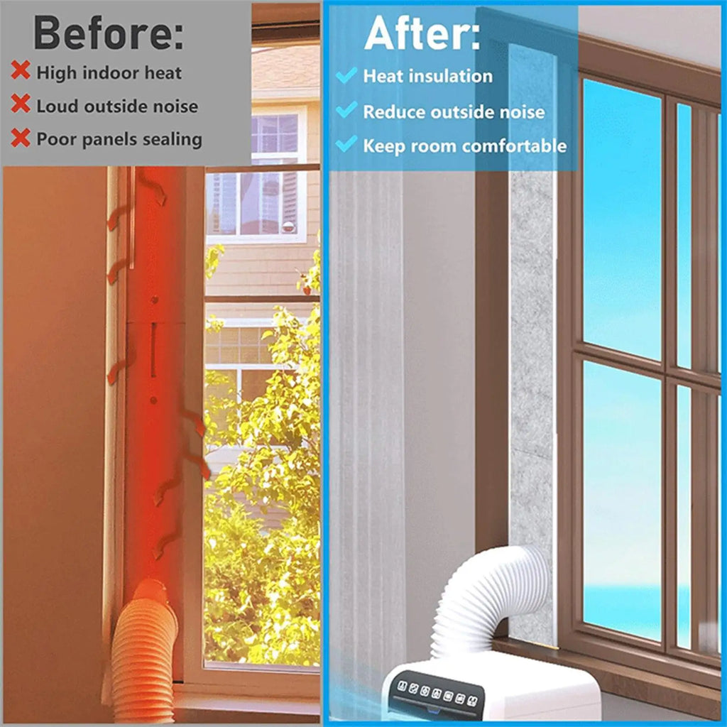 Portable AC Window Insulation Foam Panels Vent Home Basement Garage
